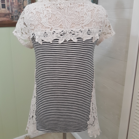 Anthro meadow rue crochet lace top blouse XS *5 - Picture 4 of 7